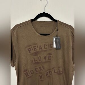 John Varvatos Peace Love Rock 'n' Roll Cotton Graphic T-Shirt Size medium
